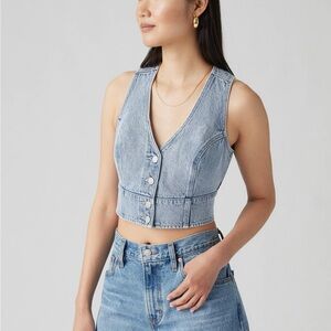 Levi's Light Blue Denim Crop Top
